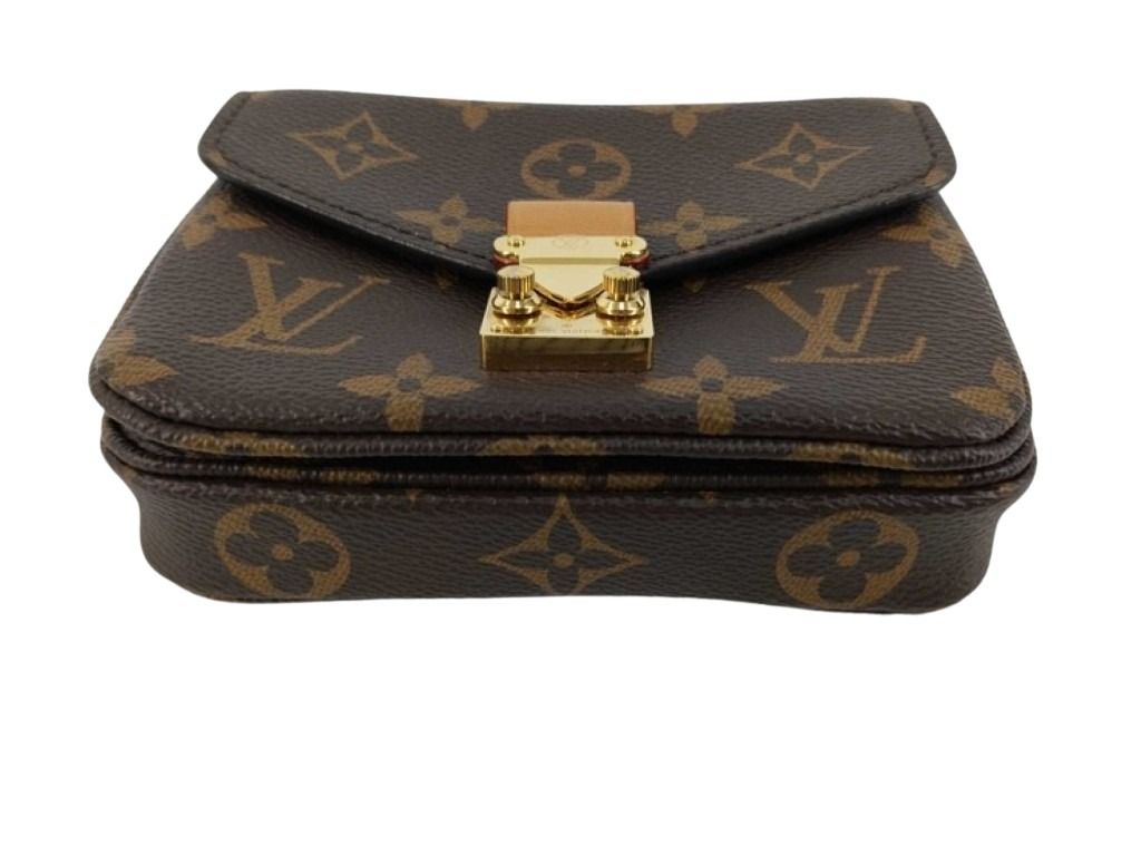 LOUIS VUITTON ルイヴィトン ショルダーバッグ ミクロ メティス M81267 ブラウン系 モノグラム レディース 2WAY チェーン ゴールド金具 美品