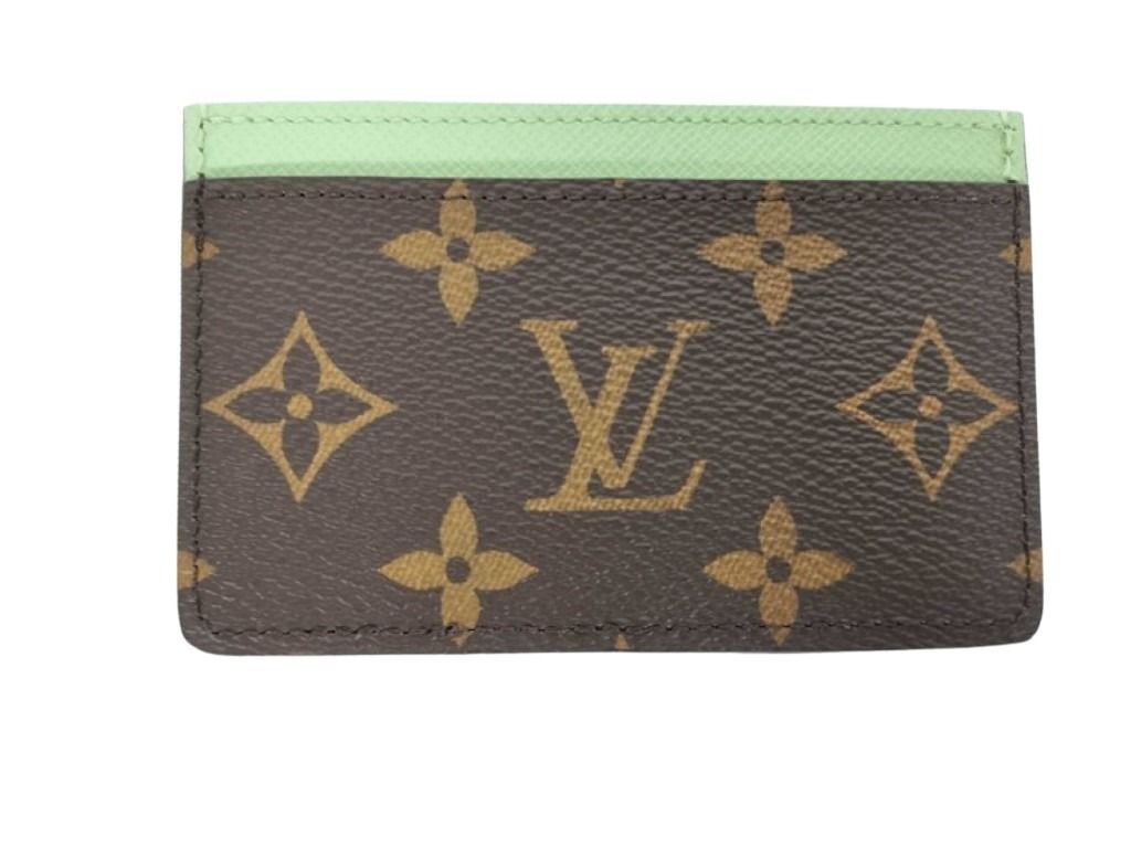 LOUIS VUITTON ルイヴィトン カードケース LV×TM ポルト カルト・サーンプル M13429 ブラウン ピンク グリーン系 モノグラム レディース 村上隆 チェリーブロッサム 名刺入れ パスケース 超美品