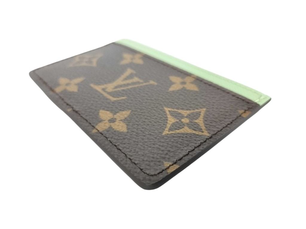 LOUIS VUITTON ルイヴィトン カードケース LV×TM ポルト カルト・サーンプル M13429 ブラウン ピンク グリーン系 モノグラム レディース 村上隆 チェリーブロッサム 名刺入れ パスケース 超美品