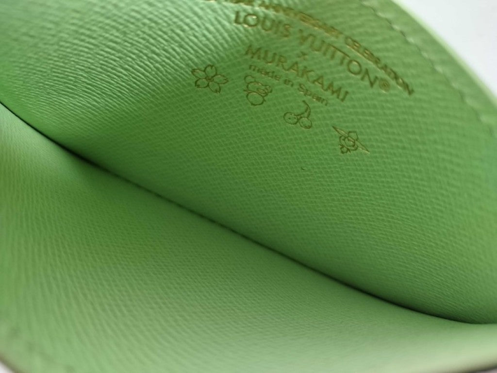 LOUIS VUITTON ルイヴィトン カードケース LV×TM ポルト カルト・サーンプル M13429 ブラウン ピンク グリーン系 モノグラム レディース 村上隆 チェリーブロッサム 名刺入れ パスケース 超美品