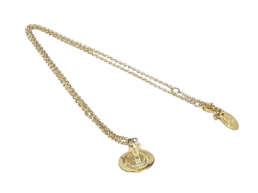 Vivienne Westwood ヴィヴィアンウエストウッド ネックレス プチオーブ ゴールド系 メタル レディース ラインストーン
