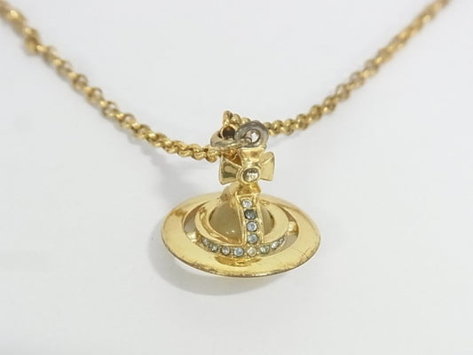 Vivienne Westwood ヴィヴィアンウエストウッド ネックレス プチオーブ ゴールド系 メタル レディース ラインストーン