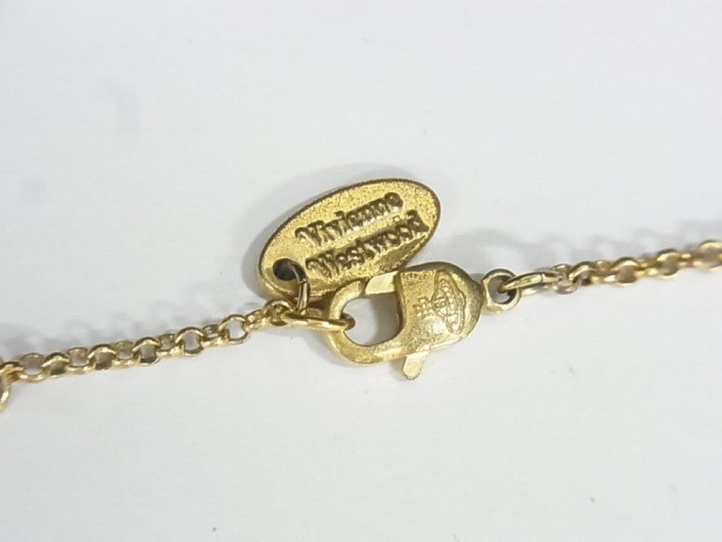 Vivienne Westwood ヴィヴィアンウエストウッド ネックレス プチオーブ ゴールド系 メタル レディース ラインストーン