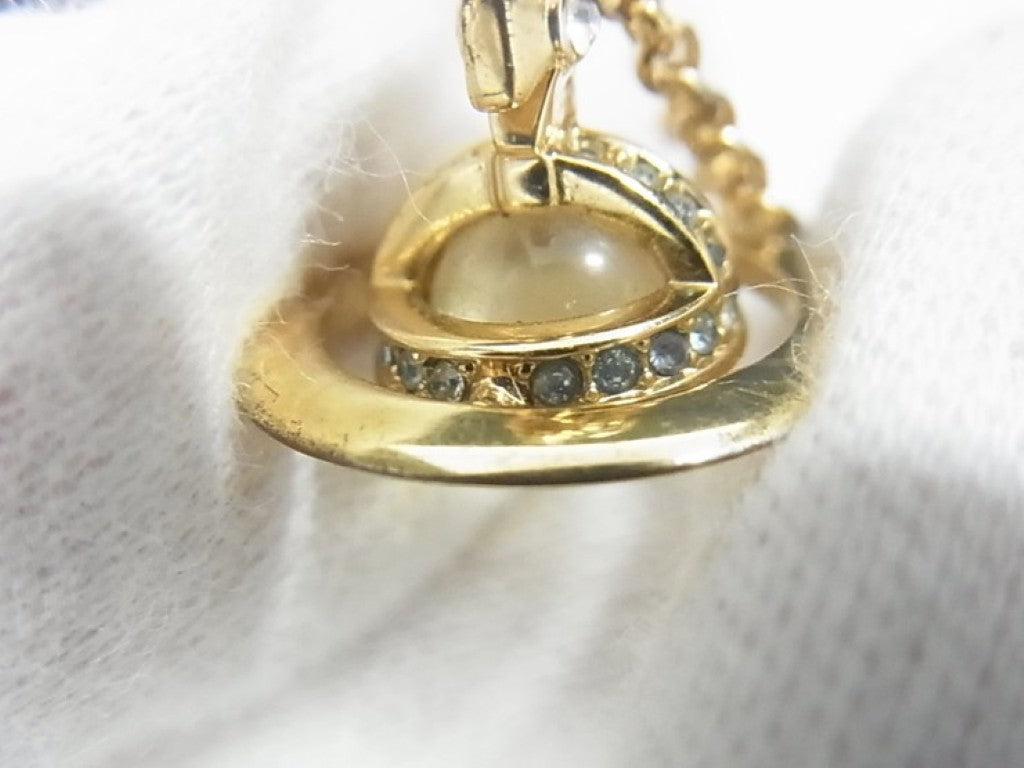 Vivienne Westwood ヴィヴィアンウエストウッド ネックレス プチオーブ ゴールド系 メタル レディース ラインストーン