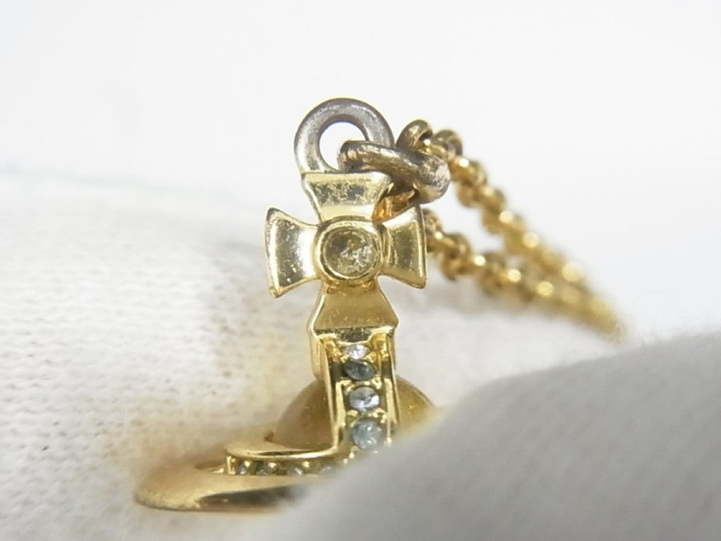 Vivienne Westwood ヴィヴィアンウエストウッド ネックレス プチオーブ ゴールド系 メタル レディース ラインストーン