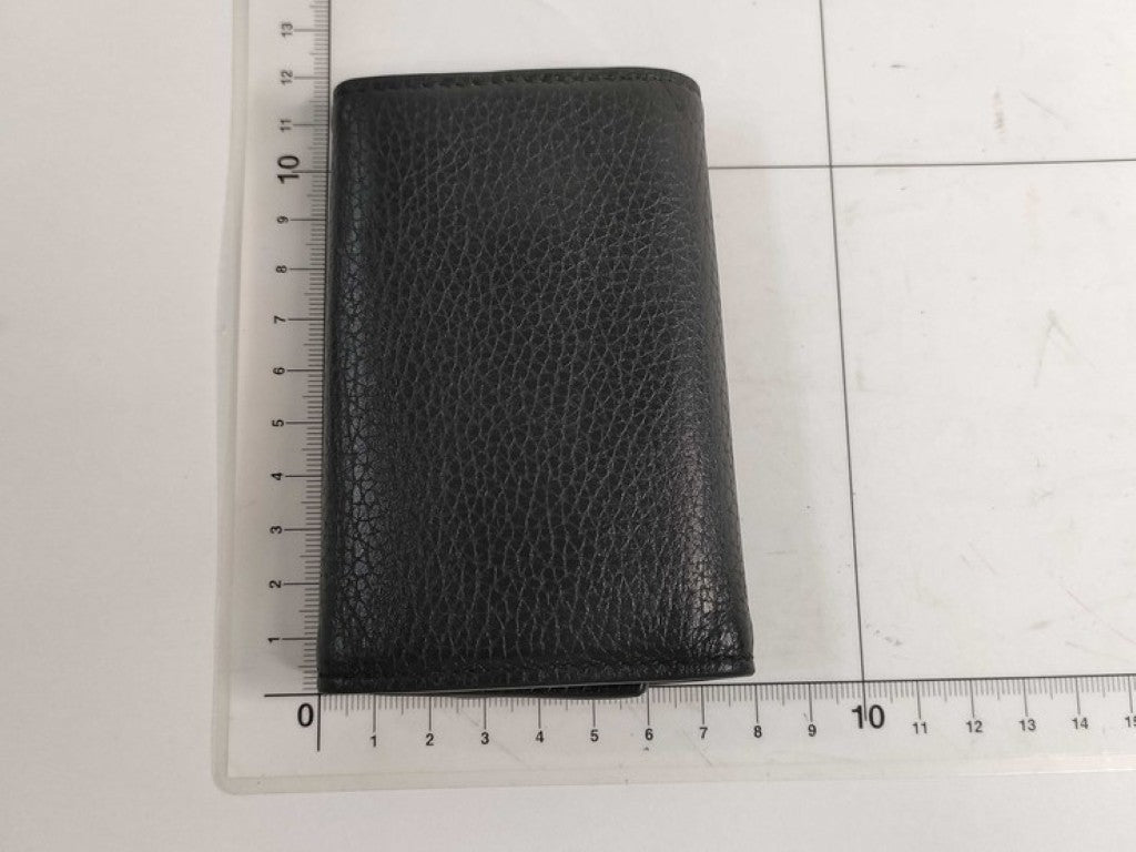 GUCCI グッチ キーケース 771156 ブラック系 レザー メンズ ロゴ 6連 シルバー金具 美品