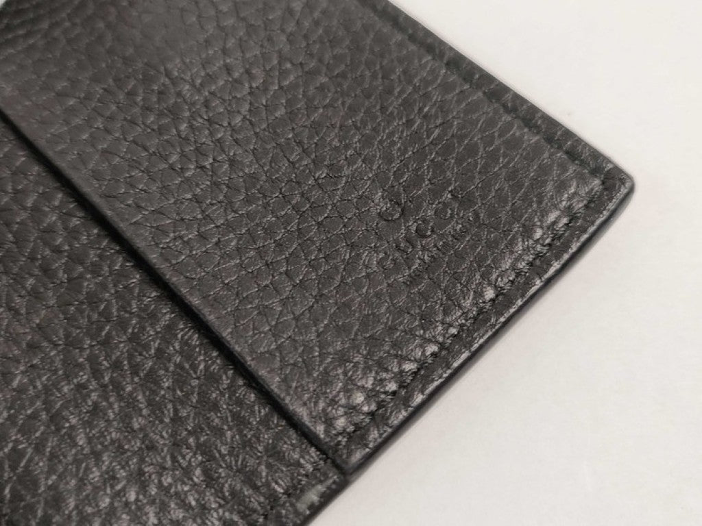 GUCCI グッチ キーケース 771156 ブラック系 レザー メンズ ロゴ 6連 シルバー金具 美品