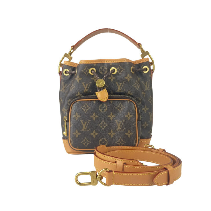 LOUIS VUITTON ルイヴィトン ハンドバッグ ノエ カーゴ M14017 ブラウン系 モノグラム レディース 2WAY ショルダーバッグ ゴールド金具 美品