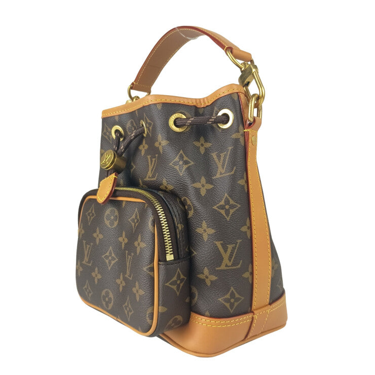 LOUIS VUITTON ルイヴィトン ハンドバッグ ノエ カーゴ M14017 ブラウン系 モノグラム レディース 2WAY ショルダーバッグ ゴールド金具 美品