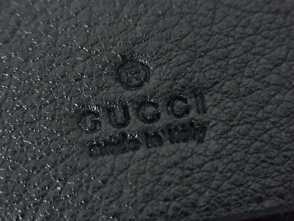 GUCCI グッチ キーケース GGマーモント 676153 ブラック レザー ユニセックス 6連 ゴールド金具 美品