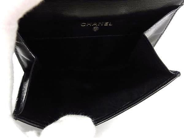 CHANEL シャネル 財布 ココマーク ブラック ラムスキン レディース Wホック 二つ折り財布