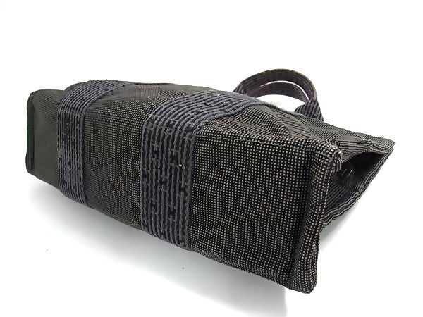 HERMES エルメス ハンドバッグ エールライン トートPM グレー キャンバス レディース シルバー金具
