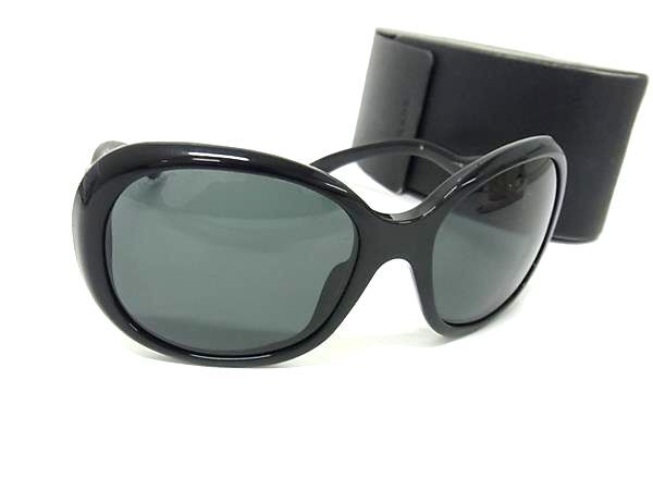 PRADA プラダ サングラス SPR08L ブラック シルバー クリアブラック プラスチック ユニセックス 美品
