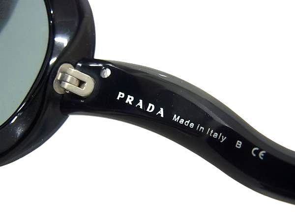 PRADA プラダ サングラス SPR08L ブラック シルバー クリアブラック プラスチック ユニセックス 美品