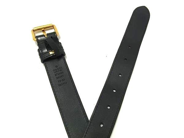 GUCCI グッチ ウエストバッグ GGマーモント 476484 ブラック レザー ユニセックス ゴールド金具 美品