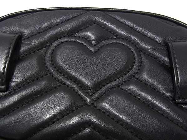 GUCCI グッチ ウエストバッグ GGマーモント 476484 ブラック レザー ユニセックス ゴールド金具 美品