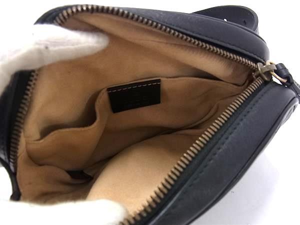 GUCCI グッチ ウエストバッグ GGマーモント 476484 ブラック レザー ユニセックス ゴールド金具 美品