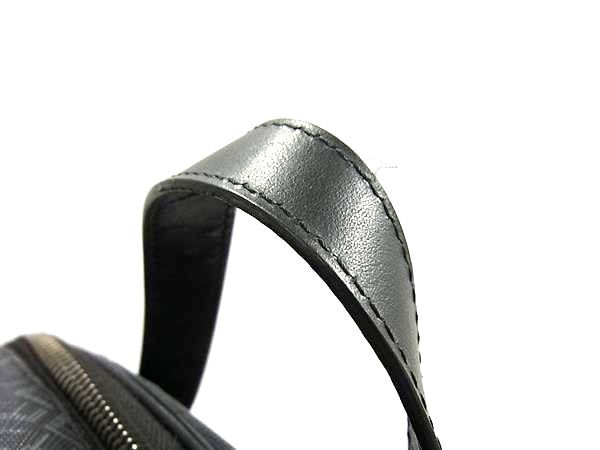 dunhill ダンヒル リュックサック シグネチャー ダークグレー PVC レザー メンズ シルバー金具
