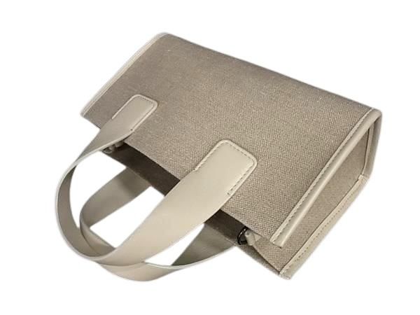 BRUNELLO CUCINELLI ブルネロ クチネリ ハンドバッグ ベージュ キャンバス レザー レディース 2WAY 新古未使用展示品