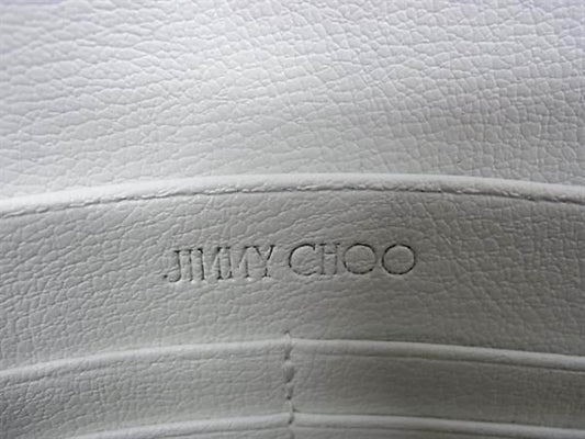 JIMMY CHOO ジミーチュウ ショルダーバッグ ヴァレンヌ グレー ブラック パイソン型押しレザー レディース チェーン ゴールド金具 美品