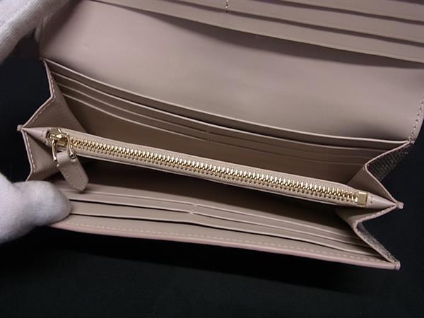 BVLGARI ブルガリ 財布 ブルガリブルガリ 288278 ベージュ系 ゴールド系 レザー レディース ロゴクリップ 二つ折り 長財布 美品