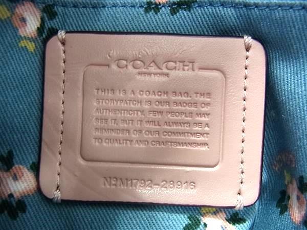 COACH コーチ トートバッグ イーディー 28916 ブルー系 デニム レザー レディース 美品