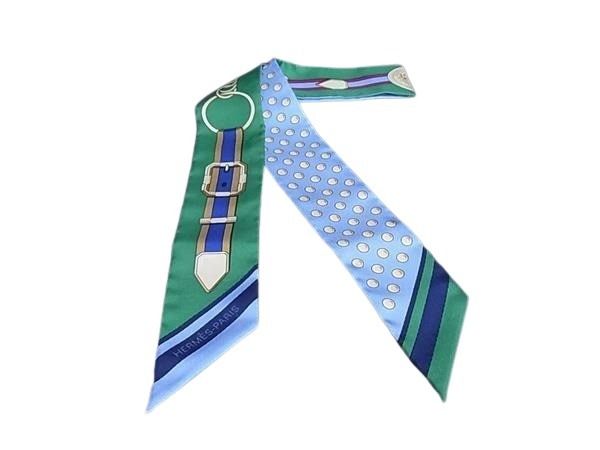 HERMES エルメス リボンスカーフ ツイリー マルチカラー シルク100% レディース GRAND TRALALA グラン トゥラララ 超美品