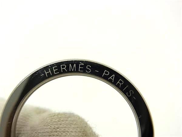 HERMES エルメス キーホルダー チャーム カルメン ウノドス ブルー系 パープル系 レザー ユニセックス シルバー金具 美品