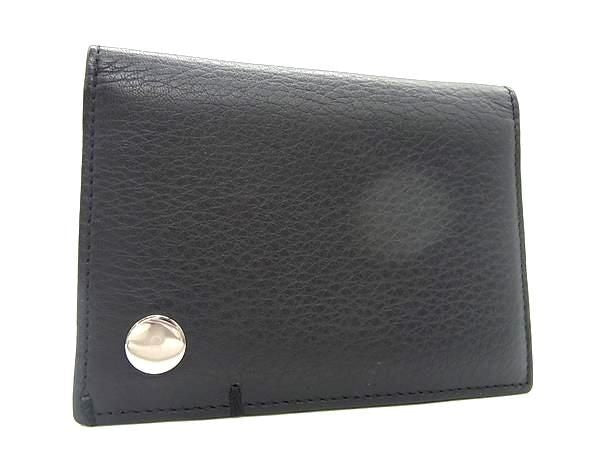 DIOR ディオール カードケース DIOR HOMME ディオールオム ブラック系 レザー メンズ CDロゴ シルバー金具 超美品
