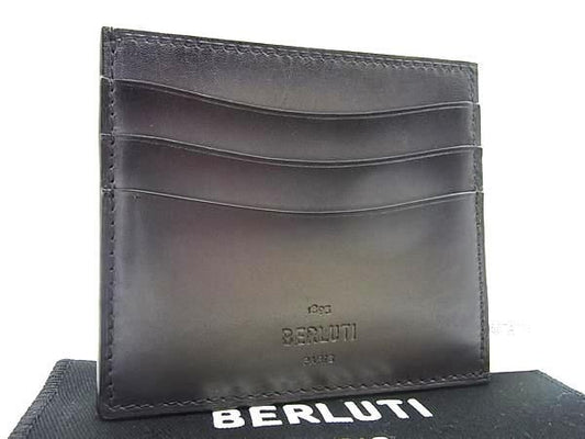 Berluti ベルルッティ カードケース BAMBOU 6CC NEO バンブー 6CC ネオ N235736 ブラック系×グレー系 レザー メンズ 新品未使用展示品