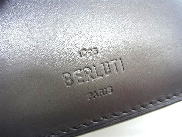 Berluti ベルルッティ カードケース BAMBOU 6CC NEO バンブー 6CC ネオ N235736 ブラック系×グレー系 レザー メンズ 新品未使用展示品