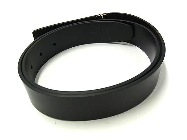 BVLGARI ブルガリ ベルト ブラック系 レザー ユニセックス シルバー金具 美品