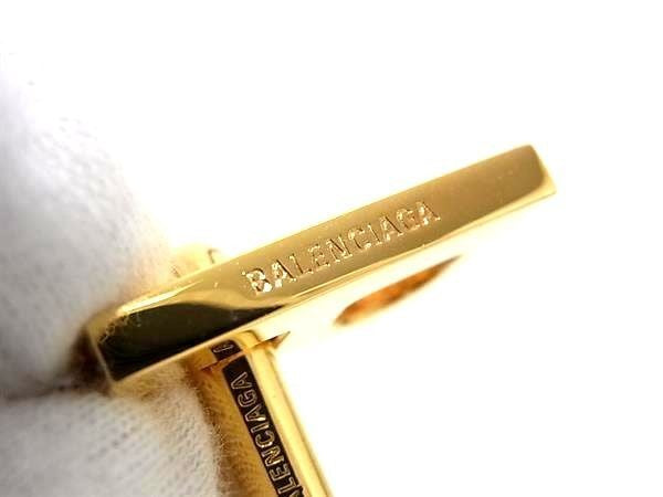 BALENCIAGA バレンシアガ ピアス B CHAIN ゴールド系 メタル レディース