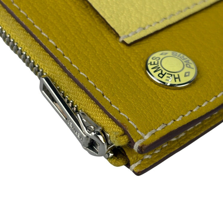 HERMES エルメス コインケース CROCODILE COMPACT クロコダイル コンパクト 084485CK クミン リモンチェッロ マッシュルーム系 シェブルミゾル ユニセックス 美品