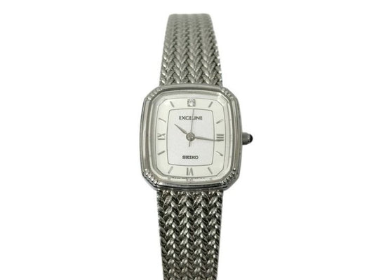 SEIKO セイコー 時計 エクセリーヌ 7321-6600 シルバー系 ステンレス レディース メッシュバンド 美品