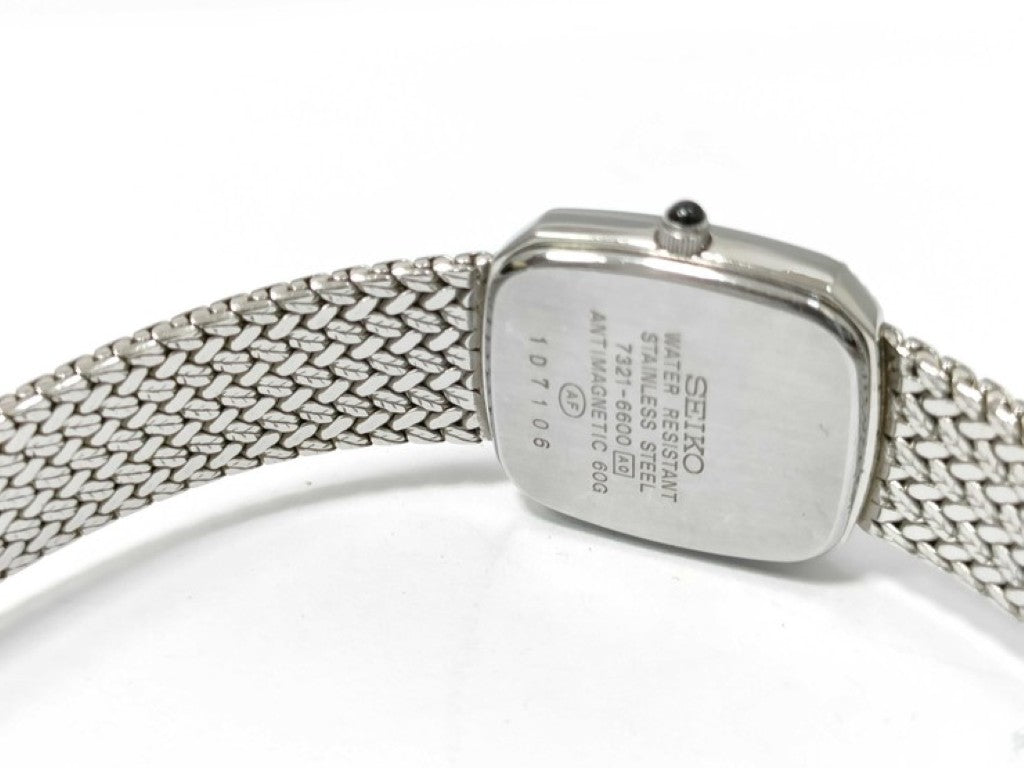 SEIKO セイコー 時計 エクセリーヌ 7321-6600 シルバー系 ステンレス レディース メッシュバンド 美品