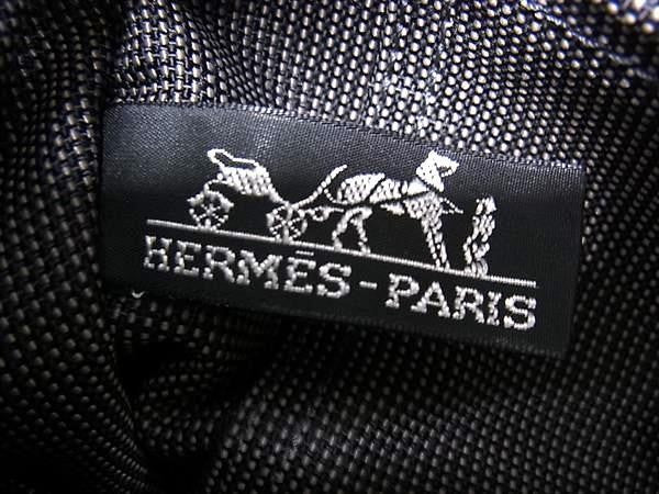 HERMES エルメス リュックサック エールライン アドMM グレー系 キャンバス ユニセックス シルバー金具 美品