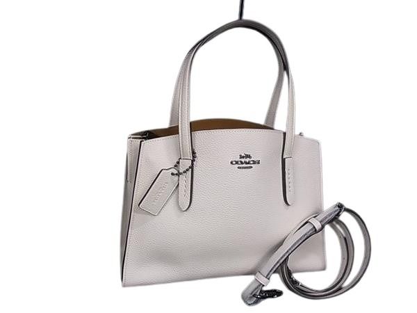 COACH コーチ ハンドバッグ チャーリー キャリーオール 28 トートバッグ 29529 チョーク系 レザー レディース 2WAY ショルダーバッグ 美品