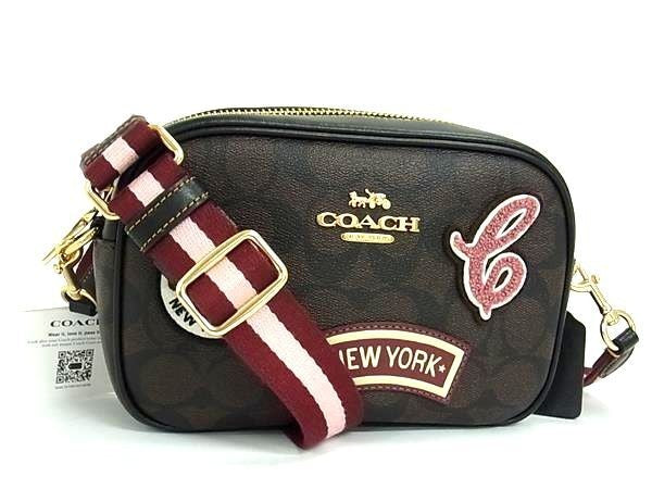 COACH コーチ ショルダーバッグ ミニ ジェイミー カメラ バッグ CF455 ブラウン系 ブラック PVC レザー レディース ゴールド金具 新品未使用展示品