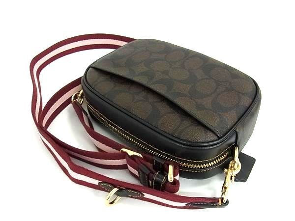COACH コーチ ショルダーバッグ ミニ ジェイミー カメラ バッグ CF455 ブラウン系 ブラック PVC レザー レディース ゴールド金具 新品未使用展示品