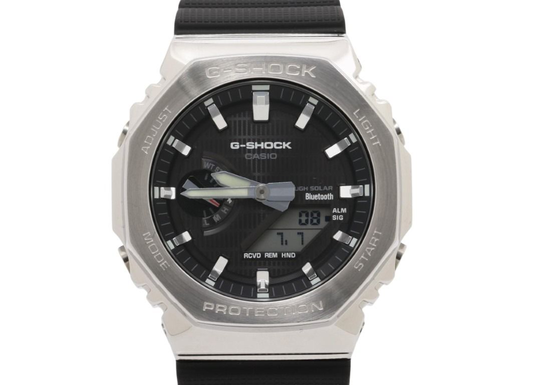 CASIO カシオ 時計 G-SHOCK ANALOG-DIGITAL 2100 Series GBM-2100-1AJF ブラック シルバー系 樹脂（バイオマスプラスチック）／ステンレススチール 樹脂バンド メンズ アナデジ 美品