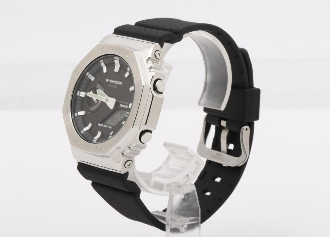 CASIO カシオ 時計 G-SHOCK ANALOG-DIGITAL 2100 Series GBM-2100-1AJF ブラック シルバー系 樹脂（バイオマスプラスチック）／ステンレススチール 樹脂バンド メンズ アナデジ 美品