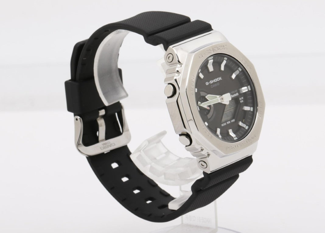 CASIO カシオ 時計 G-SHOCK ANALOG-DIGITAL 2100 Series GBM-2100-1AJF ブラック シルバー系 樹脂（バイオマスプラスチック）／ステンレススチール 樹脂バンド メンズ アナデジ 美品