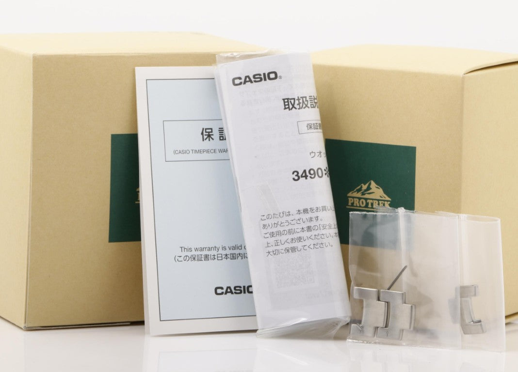 CASIO カシオ 時計 PRO TREK プロトレック Climber Line PRW-31YT-7JF ブラック シルバー系 樹脂／ステンレススチール チタンバンド メンズ デジタル 美品