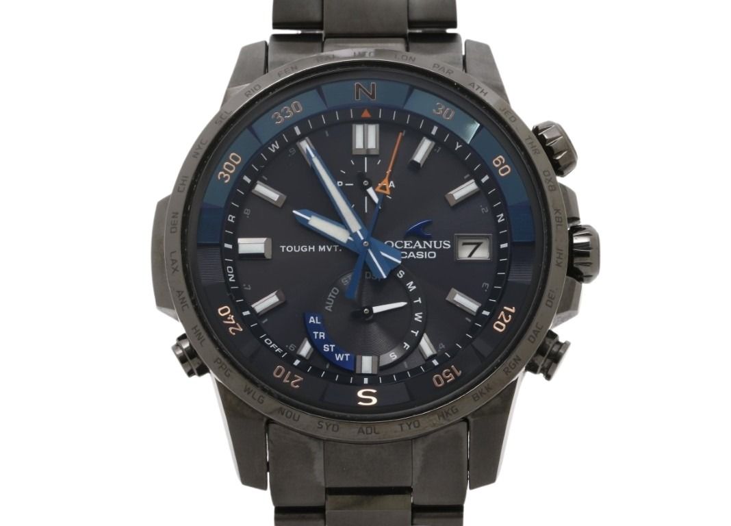CASIO カシオ 時計 OCEANUS オシアナス CACHALOT カシャロ OCW-P1000B-1AJF ブラック系 チタン メンズ アナログ 美品