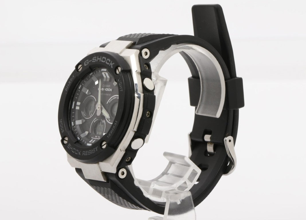 CASIO カシオ 時計 G-SHOCK G-STEEL Mid Size Series GST-W300-1AJF ブラック系 樹脂／ステンレススチール 樹脂バンド メンズ アナデジ 美品