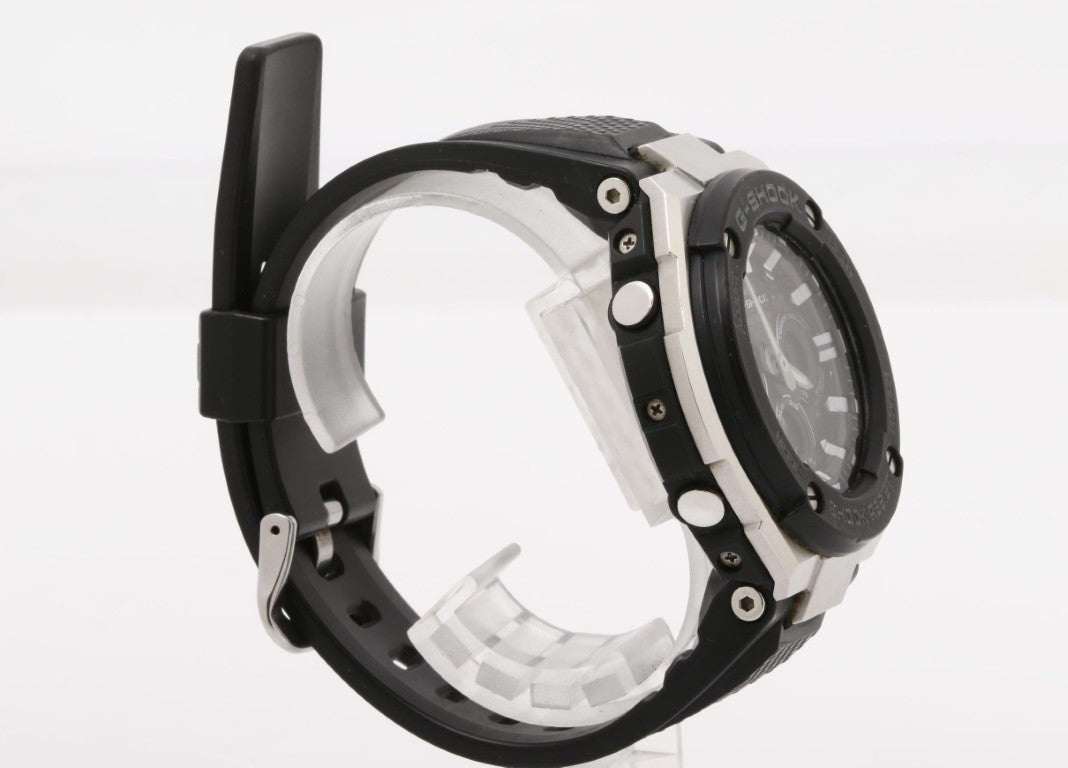CASIO カシオ 時計 G-SHOCK G-STEEL Mid Size Series GST-W300-1AJF ブラック系 樹脂／ステンレススチール 樹脂バンド メンズ アナデジ 美品