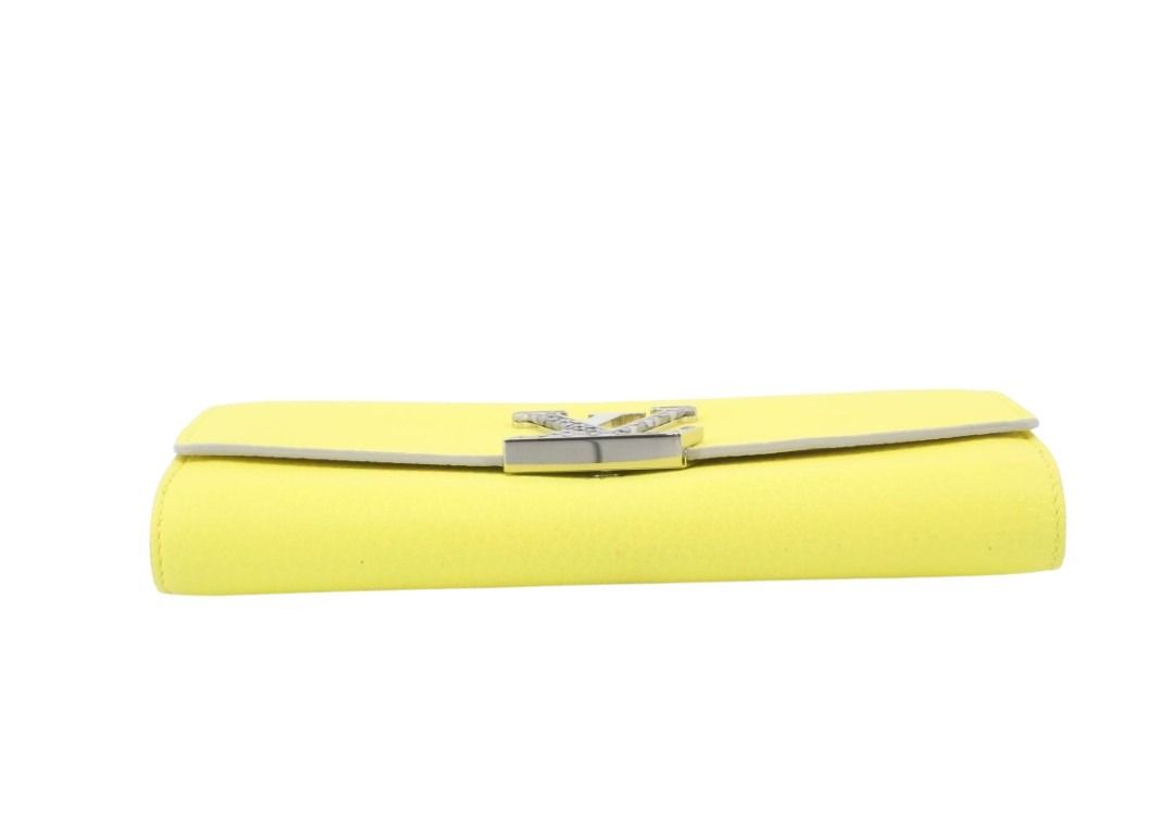 LOUIS VUITTON ルイヴィトン 長財布 ポルトフォイユ カプシーヌ N89197 トニックレモン（イエロー）系 トリヨンレザー レディース 二つ折り シルバー金具 超美品