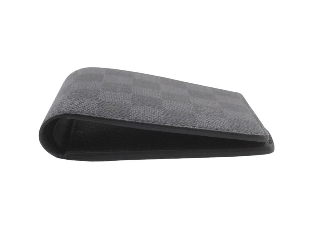 LOUIS VUITTON ルイヴィトン 二つ折り財布 ポルトフォイユ ミュルティプル N62663 ブラック系 ダミエグラフィット メンズ 超美品