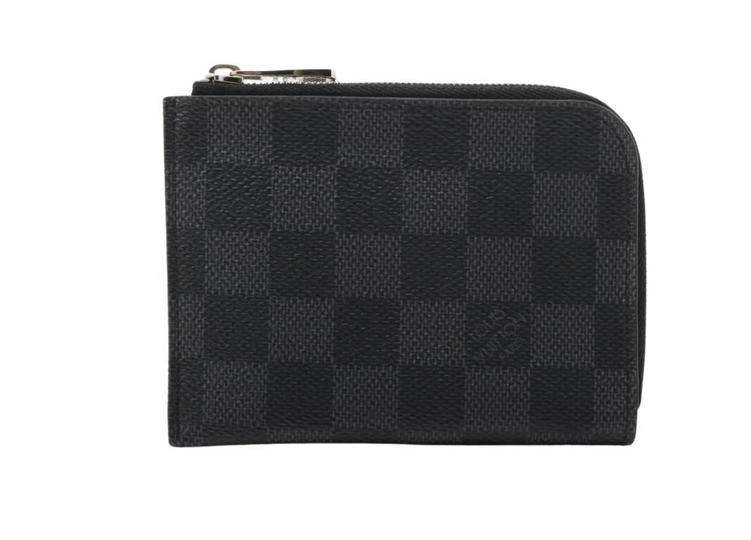 LOUIS VUITTON ルイヴィトン コインケース ポルトモネ NM N63237 ブラック系 ダミエグラフィット メンズ 小銭入れ シルバー金具 美品